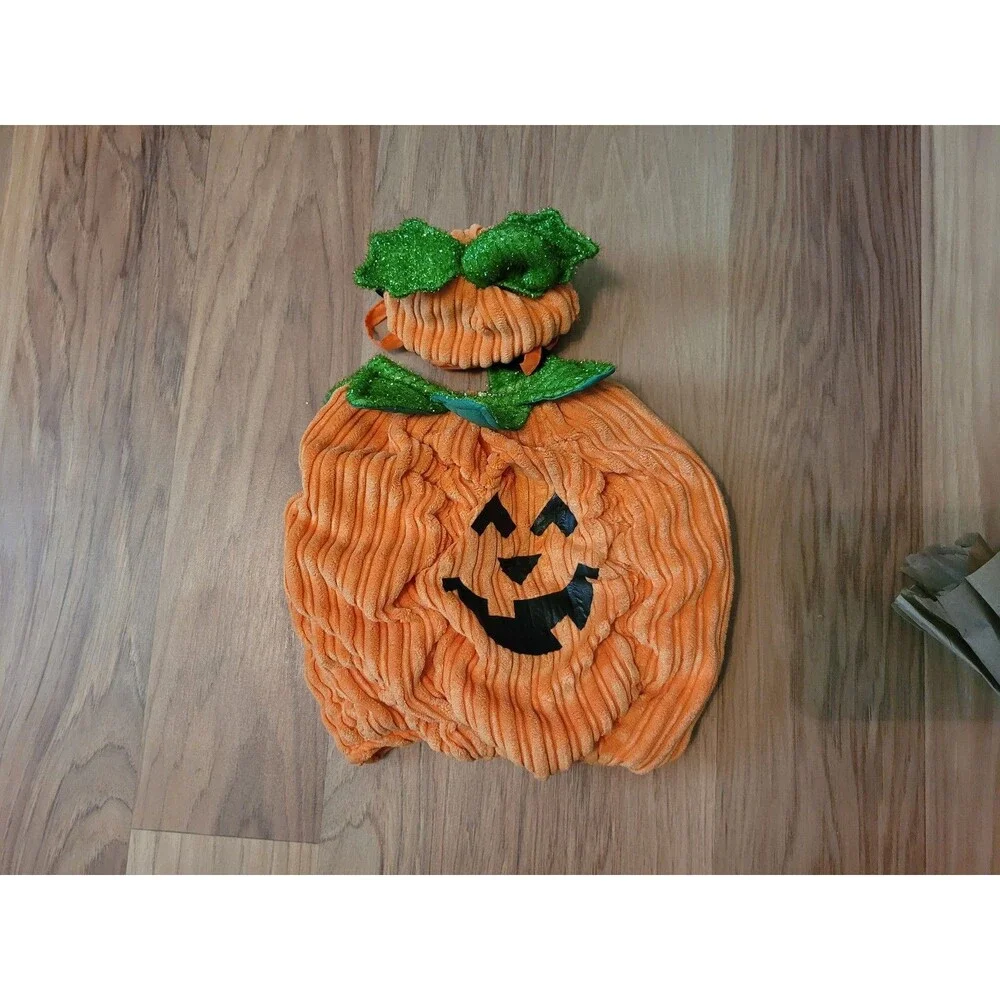 Petco XS Halloween Pumpkin Jack-O-Lantern Dog Costume Clothing NWOT